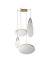 OASIS * LÁMPARA LED 54W ORO - 4 COLGANTES - DIMABLE TRIAC